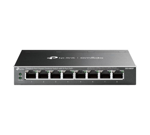 TP-LINK OMADA DS108GP 8 PORT GIGABIT 65W 250 METRE POE MESAFE METAL KASA SWITCH