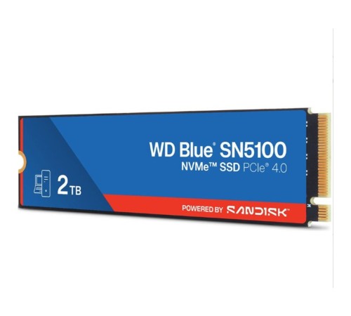2 TB WD BLUE SN5100 PCI-4.0 7100MB/S 6700MB/S M2 SSD WDS200T5B0E