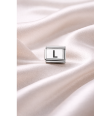 Nomination Uyumlu L Harf Charm | Çelik Bileklik Aksesuarı | Kişiye Özel Harf Modülü | Minimal & Zarif Tasarım