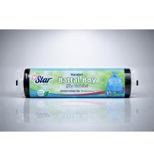 Star Plus Standart Battal Boy Atık Torbası 75x90 cm 10 Adet Dayanıklı Büyük Boy Atık Poşeti