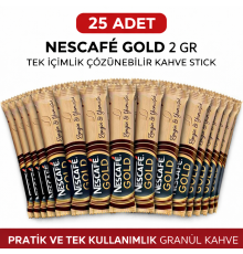 Kahve Gold 2 Gr 25 Adet Tek İçimlik Stick Çözünebilir Granül Kahve Paket