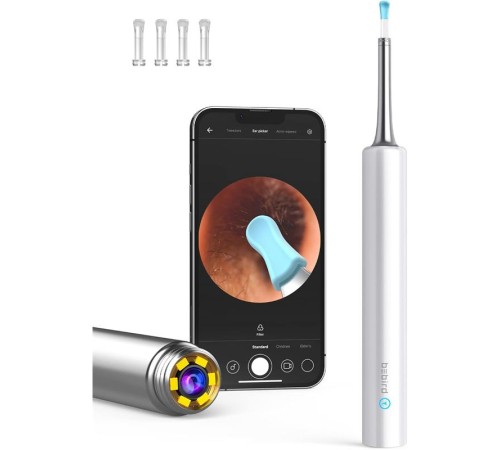 BEBIRD T5 3MP KAMERA 3.5MM LENS ŞARJLI WIFI GÖRÜNTÜLÜ KULAK TEMİZLEYİCİ BEYAZ RENK