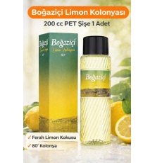 Boğaziçi Limon Kolonyası 200 cc 80° Ferahlatıcı Limon Kokulu Kolonya Pet Şişe 1 Adet