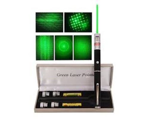 Green Laser Pointer  Kalem 5 Başlıklı Özel Kadife Gri Kutulu
