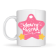 You’re a Star "SEN YILDIZSIN" Yazılı Porselen Kupa MODEL 154 – Motivasyon Temalı, Özel Tasarım Kahve & Çay Kupası