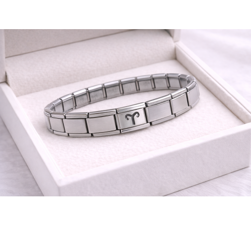 Çelik Nomination Bileklik Koç Burcu | Paslanmaz Çelik Burç Bilekliği | Güçlü ve Şık Tasarım