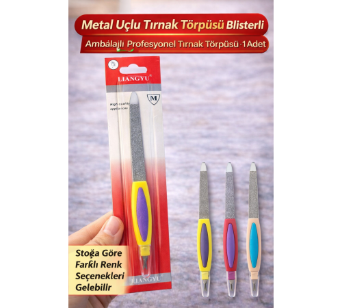 Metal Uçlu Tırnak Törpüsü Blister Ambalajlı Profesyonel Tırnak Törpüsü 1 Adet