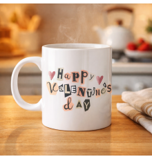 Happy Valentine’s Day Porselen Kupa – Model 1 Sevgililer Günü Hediyesi