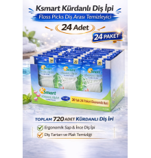 Ksmart Kürdanlı Diş İpi 30 Adet Floss Picks Diş Arası Temizleyici 24 Paket