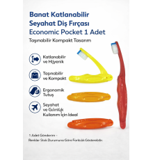 Banat Katlanabilir Seyahat Diş Fırçası Economic Pocket 1 Adet Taşınabilir Kompakt Tasarım