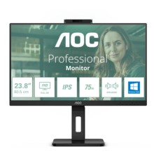 23.8 AOC 24P3CW IPS 4MS 75MHZ 1XHDMI 1XDP USB TYPE-C RJ45 FHD 1920X1080 WEBCAM HOPARLÖR ÇERÇEVESİZ PIVOT VESA SİYAH