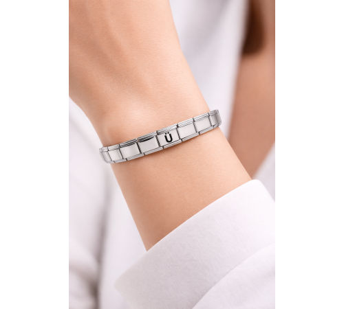 Kişiye Özel Ü Harfli Çelik Bileklik – Paslanmaz Çelik Bilek, Zarif ve Minimal Harf Bileklik