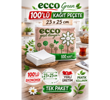 Ecco Green Kağıt Peçete 100’lü 23x25 cm Ekonomik 1 Paket