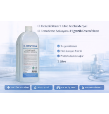 El Dezenfektanı 1 Litre Antibakteriyel El Temizleme Solüsyonu Hijyenik Dezenfektan 1 ADET