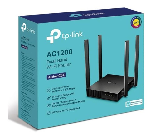TP-LINK ARCHER C54 AC1200 KABLOSUZ WIFI 5 DUAL BAND ROUTER