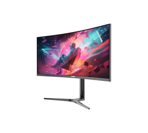 34 CUBE PA-34V165C VA 1MS 165HZ HDMI DP TYPE-C USB 2K WQHD 3440X1440 FREESYNC CURVED YUKSEKLIK AYARI VESA RGB SIYAH GAMI