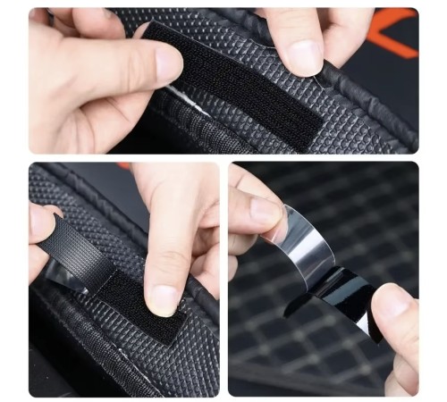 Araç Ev Ofis Çok Amaçlı Kaydırmaz Çift Taraflı Cırt Velcro Bant 16’lı Set 23x70mm Siyah