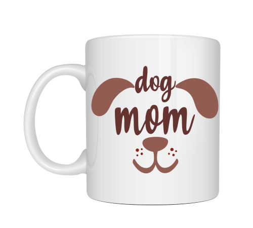 Dog Mom Kupa MODEL 185 – Köpek Annesi Temalı Porselen Kahve Kupası – Köpek Severlere Hediye Kupa