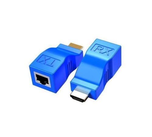 SENSEI 30 METRE HD-30 CAT6 HDMI EXTENDER İKİLİ MAVİ ADAPTÖR