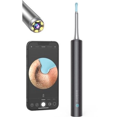 BEBIRD T5 3MP KAMERA 3.5MM LENS ŞARJLI WIFI GÖRÜNTÜLÜ KULAK TEMİZLEYİCİ SİYAH RENK