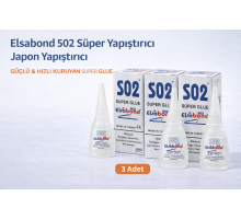 Elsabond 502 Süper Yapıştırıcı Japon Yapıştırıcı 20g Güçlü Hızlı Kuruyan Super Glue 3 Adet
