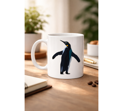 Nihilist Penguen Tasarımlı Porselen Kupa MODEL 159 – Sürüden Ayrılanlara Özel Minimalist Kahve Kupası – Özgün Tasarım Hediyelik Kupa