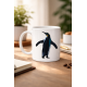Nihilist Penguen Tasarımlı Porselen Kupa MODEL 159 – Sürüden Ayrılanlara Özel Minimalist Kahve Kupası – Özgün Tasarım Hediyelik Kupa