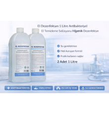 El Dezenfektanı 1 Litre Antibakteriyel El Temizleme Solüsyonu 2 Adet