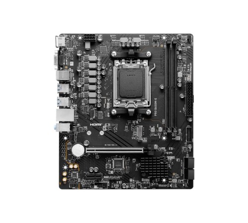 MSI PRO B650M-E DDR5 6800MHZ 1XVGA 1XHDMI 1XM.2 USB 3.2 MATX AM5(AMD AM5 9000/8000/7000 SERİLERİ İLE UYUMLU)