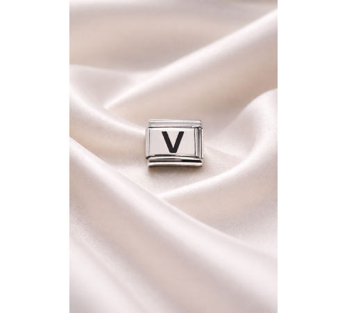 Nomination Bileklik Uyumlu V Harfi Charm – Paslanmaz Çelik Harf Modül – Kişiye Özel Bileklik Aksesuarı