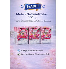 Metan Naftalinli Tablet 100 gr Güve Önleyici Dolap ve Çekmece Koruyucu 6 Adet
