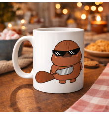 Cool Kunduz Tasarımlı Porselen Kupa MODEL 86 – Eğlenceli, Havalı ve Sıcacık Kahve Keyfi