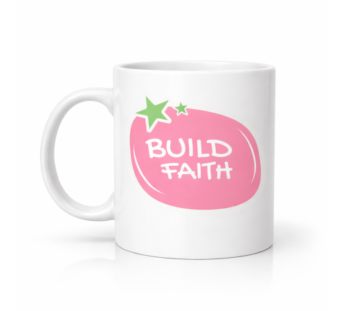 Build Faith "UMUDUNU İNŞA ET" Yazılı Porselen Kupa MODEL 151 – Motivasyon Temalı, Kahve & Çay Kupası – Hediye Seçeneği