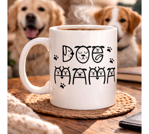 Köpek Severlere Özel Sevimli Köpek Tasarımlı Porselen Kupa MODEL 183 – Dog Temalı Kahve Kupası – Hediyelik Kupa