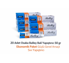 Osaka Balley Bali Yapıştırıcı 50 Gr x 20 Adet Ekonomik Paket Güçlü Genel Amaçlı Sıvı Yapıştırıcı