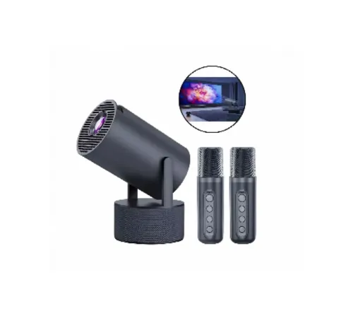 3’ü 1 Arada Projeksiyon Karaoke ve Bluetooth Hoparlör – Android, WiFi, 1080P Ev Sinema Projeksiyon Cihazı