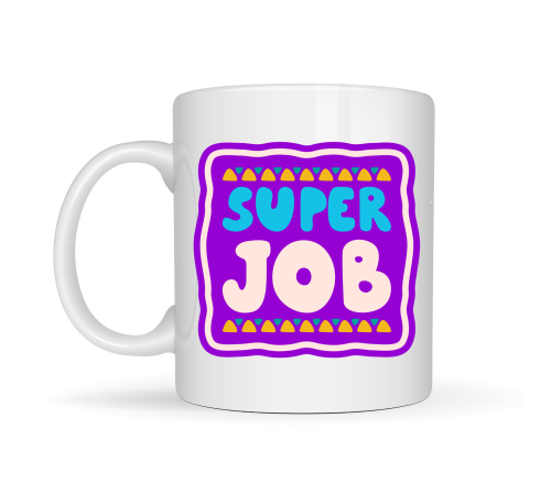 Super Job "HARİKA İŞ ÇIKARDIN" Yazılı Porselen Kupa MODEL 148 – Motivasyon Kupası – Başarı Tebrik Hediyesi – Ofis & Ev İçin Moral Veren Kahve Kupası