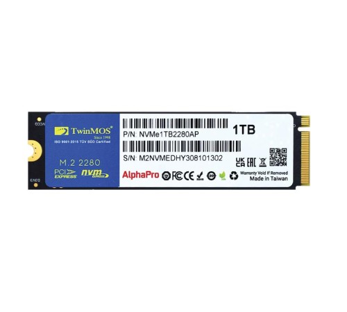 1 TB TWINMOS M.2 PCIe NVMe 3600/3250 NVMe1TB2280AP
