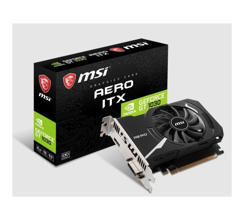 MSI GEFORCE GT1030 AERO ITX 2GD4 OC 2GB DDR4 64BIT 1XHDMI 1XDVI EKRAN KARTI