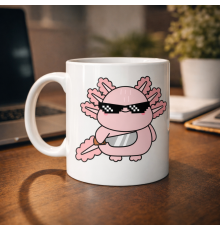 Cool Axolotl Tasarımlı Porselen Kupa MODEL 83 – Eğlenceli, Sevimli ve Enerji Dolu Kahve Kupası