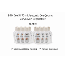B&M Oje Sil 70 ml Asetonlu Oje Çıkarıcı Güçlü Formül 12 ADET