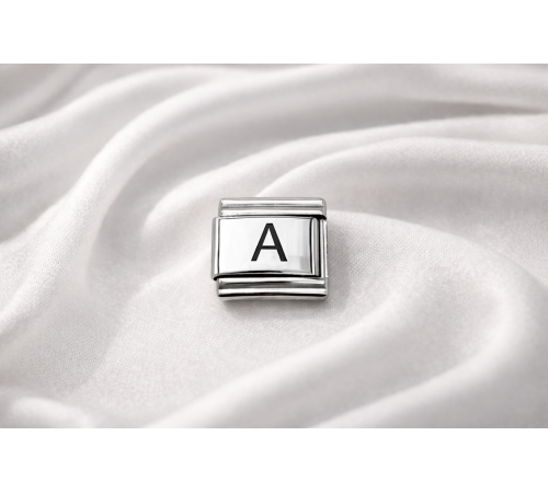 Nomination Uyumlu A Harfi Charm – Çelik Harfli Bileklik Aksesuarı, Kişiye Özel Modüler Takı