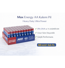 Max Energy AA Kalem Pil 1.5V R6 Heavy Duty Ultra Power 4lü 15 Paket