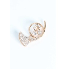 Zirkon Taşlı Metal Broş