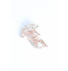 Zirkon Taşlı Metal Broş