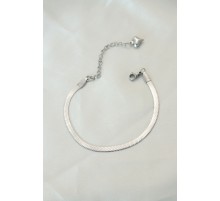 316L Çelik Gümüş Renk İtalyan Zincirli Bileklik