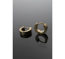 316L Çelik Gold Renk Halka Model Çift Küpe