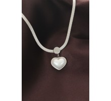 316L Çelik İtalyan Zincir Kalp Kolye