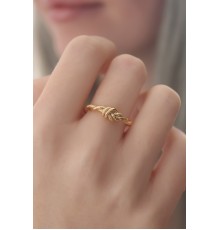 Gold Renk Halat Düğüm Model Kadın Yüzük