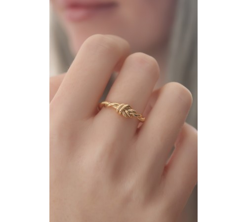 Gold Renk Halat Düğüm Model Kadın Yüzük Gold Renk Halat Düğüm Model Kadın Yüzük